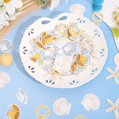 210 PCS Wedding Bells & Seashells Confetti for Beach Parties