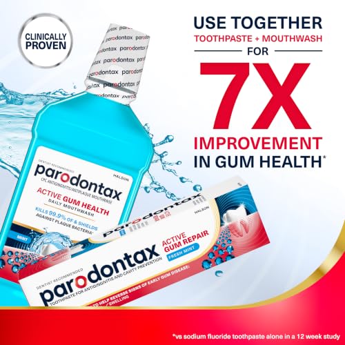 Parodontax Active Gum Health Mouthwash, Antiplaque & Antigingivitis, 3x16.9oz