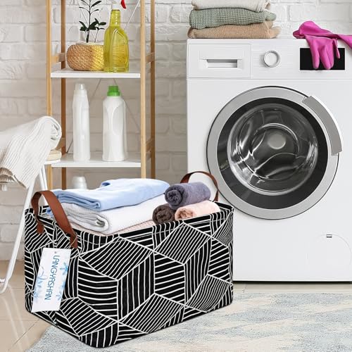 Rectangular Collapsible Storage Basket - Black Diamond Organizer