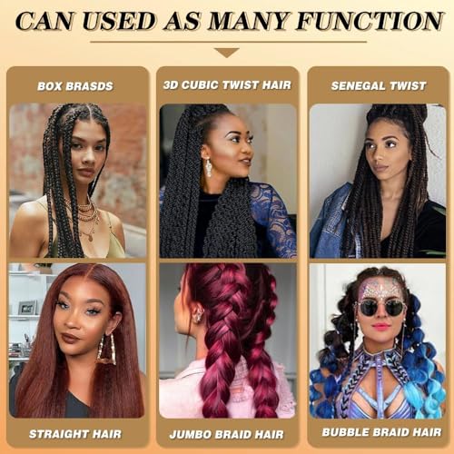 26 Inch Burgundy Pre Stretched Braiding Hair Extensions - 6 Packs (900#)