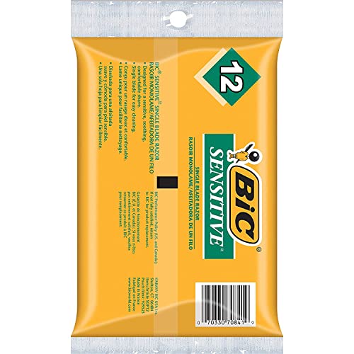 BIC Sensitive Skin Shavers - Pack of 24 Disposable Razors