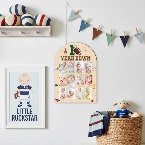 R HORSE 3D Football Photo Frame for Baby's 1st Year Milestones