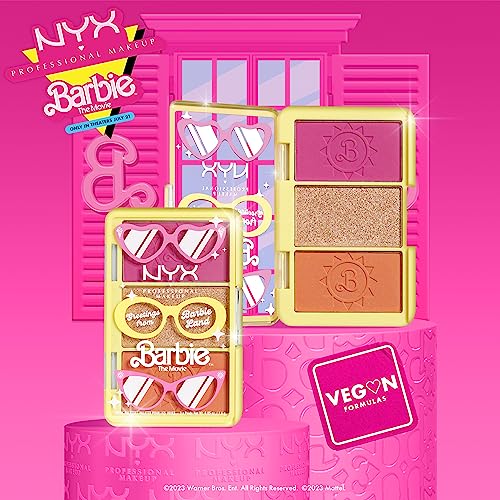NYX Professional Makeup Barbie Mini Cheek Palette - Blush & Highlighter
