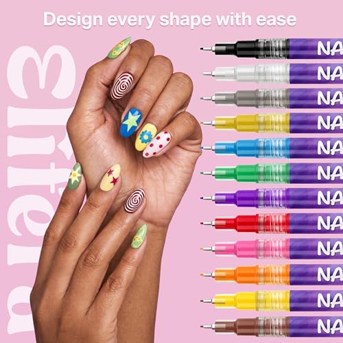 ELIFERA Nail Art Pens Kit – Precise Nail Polish Markers for DIY Design