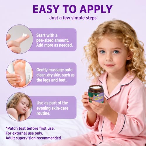 Lavender Magnesium Lotion for Kids - Non-Greasy Body Cream, 4 oz