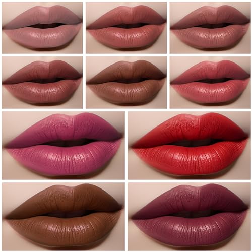 Matte Lip Crayon Set - 10 High Pigment Long Lasting Colors