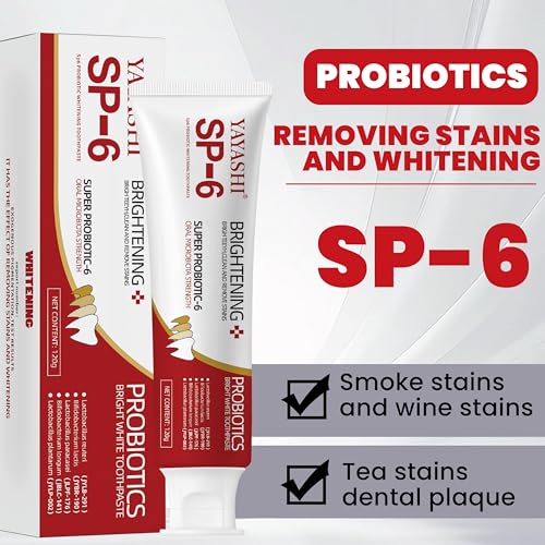 YAYASHI SP-6 Probiotic Whitening Toothpaste, Mint, 4.23 Fl Oz (Pack of 2)