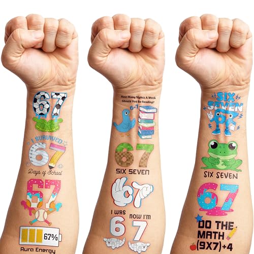 Kids Temporary Tattoos 120-Piece Fun Set | Pre-Cut Meme & Party Stickers