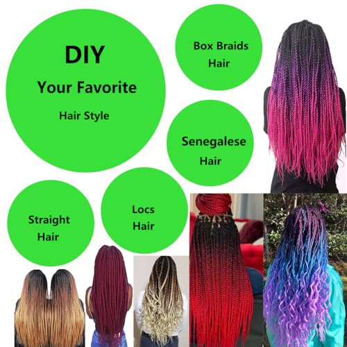 BALINGHAIR 24-Inch Synthetic Braiding Hair Extensions, 3-Pack