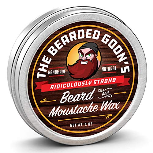Strong Hold Beard Wax for Men - Natural Mustache & Facial Hair Styling, 1 oz