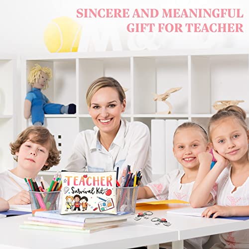 Teacher Appreciation Gift Set - 12 Pcs Makeup Bags & Keychains