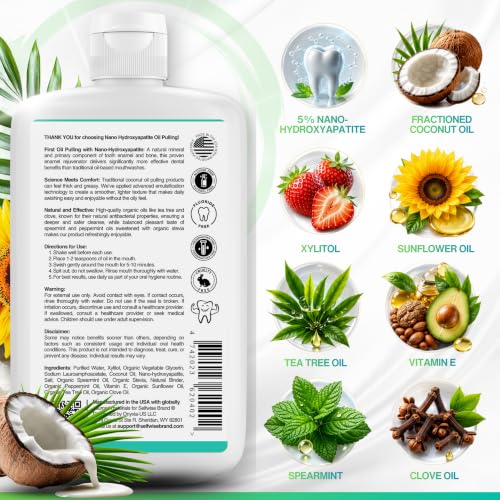 Coconut Mint Nano-Hydroxyapatite Whitening Mouthwash - 8oz