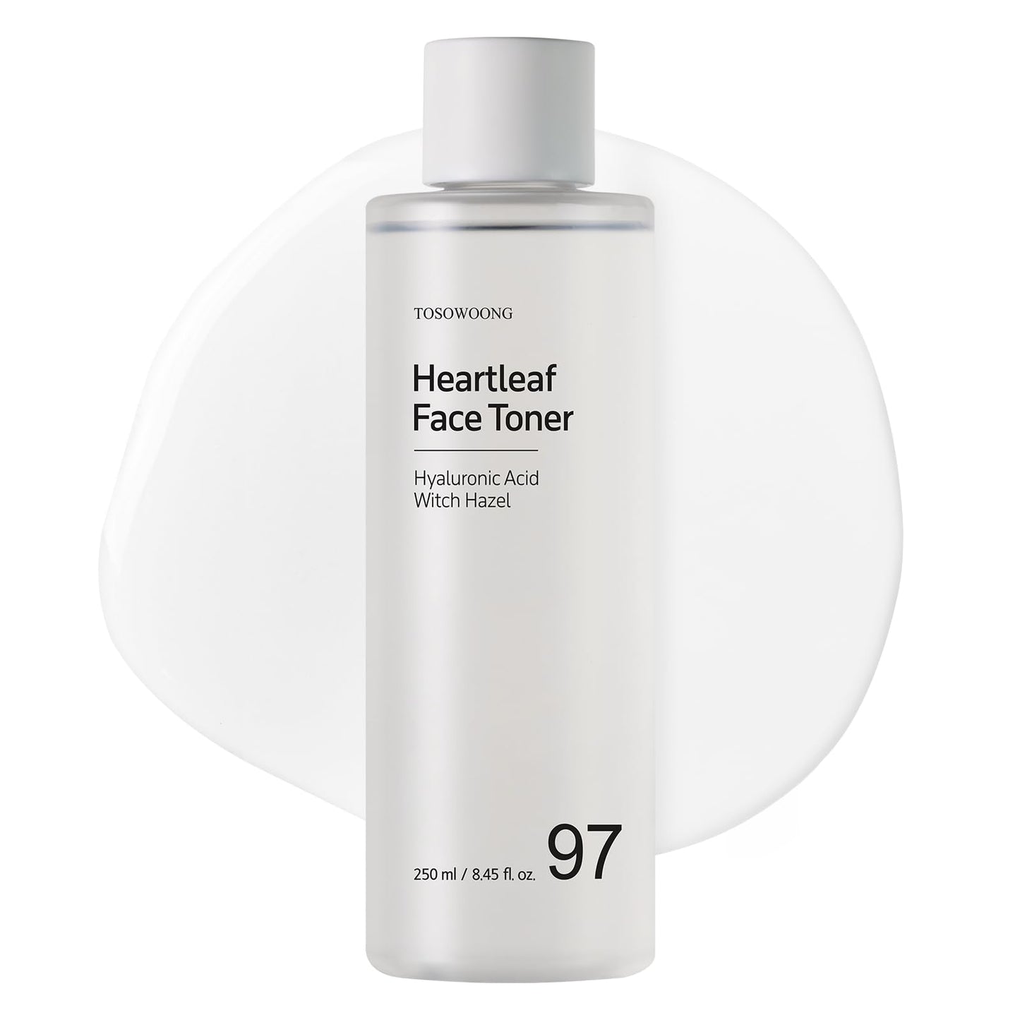 TOSOWOONG Heartleaf Face Toner with 970,200ppm Heartleaf Water, Centella, Hyaluronic Acid, Witch Hazel, Trouble Care, Acne-Prone, Calming, Hydrating, Purifying, Korean Skin Care, 250ml, 8.45 fl.oz.