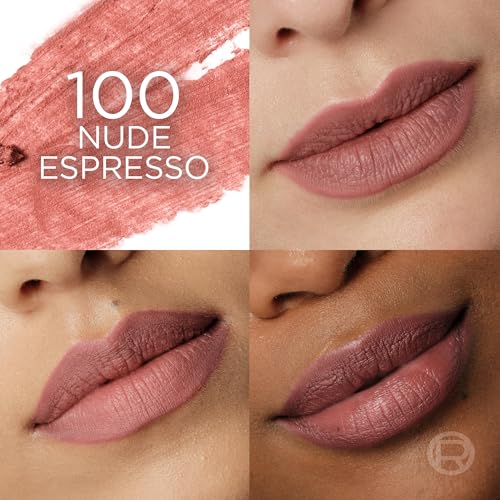 L'Oreal Paris Blurfiller Lip Liner, Lightweight, Buildable, and Sculpting Lip Pencil, Line, Define, and Contour for Fuller-Looking Lips, Nude Espresso, 0.21 oz