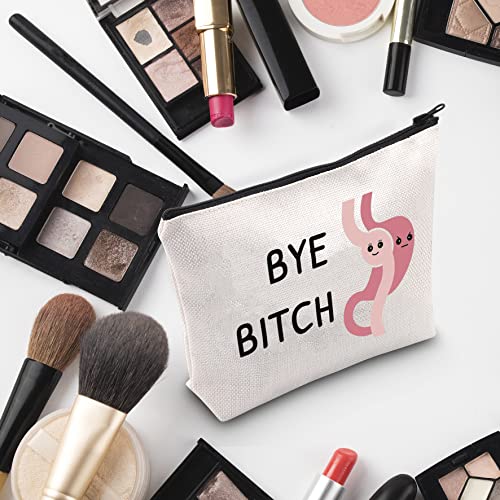 Bye B*tch Canvas Makeup Bag - Funny Bariatric Surgery Recovery Gift Pouch