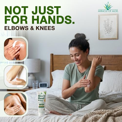 Miracle of Aloe Hand Repair Cream - 8 Oz Non-Greasy Moisturizer