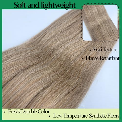 Ash Brown Blonde Braiding Hair 26 Inch Pre-Stretched for Box Braids