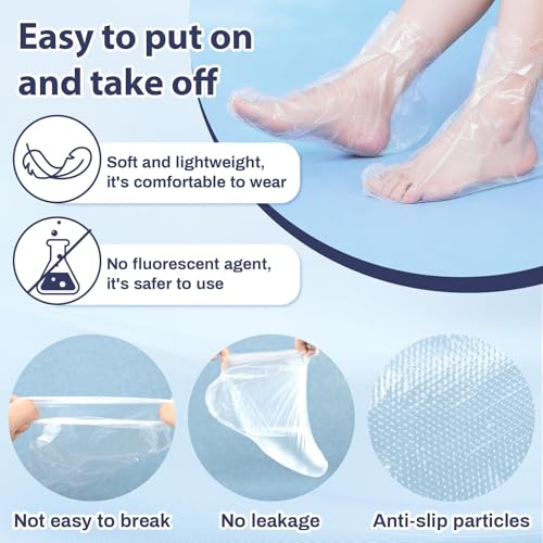 200 Pcs Disposable Foot Covers for Moisturizing & Pedicure Care