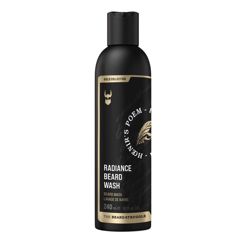 The Beard Struggle Radiance Beard Wash – Gold Collection, Hoenir’s Poem – Cleanse, Nourish & Soften – Beard Cleanser for Men (8 fl oz)
