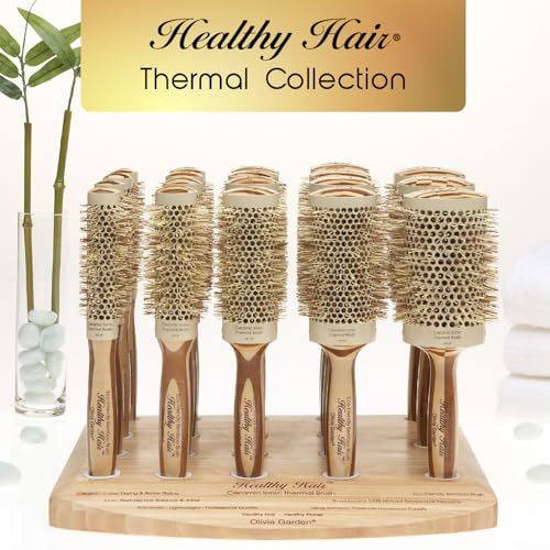 Olivia Garden Bamboo Ionic Thermal Round Hair Brush 1 Pack - Not Electrical