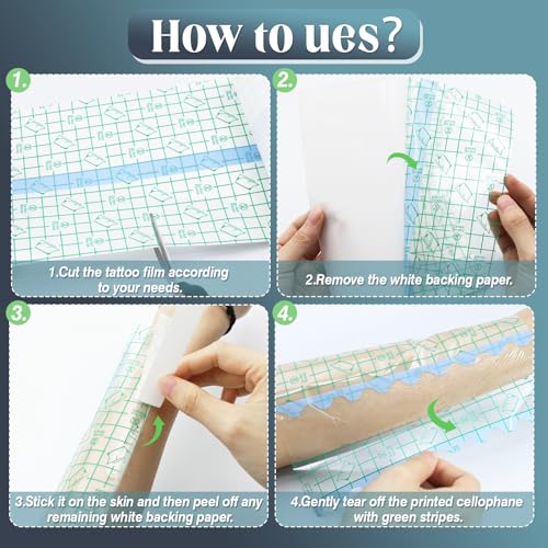 Tattoo Aftercare Bandage Roll 8in x 10 Yard - Waterproof Skin Repair Tape