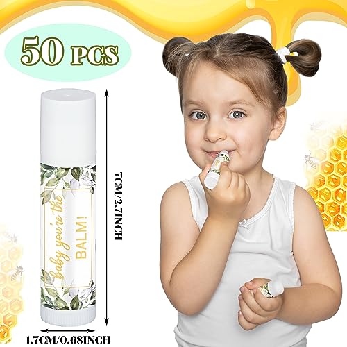 50 Pack Moisturizing Lip Balm Favors for Baby Shower and Party Guests
