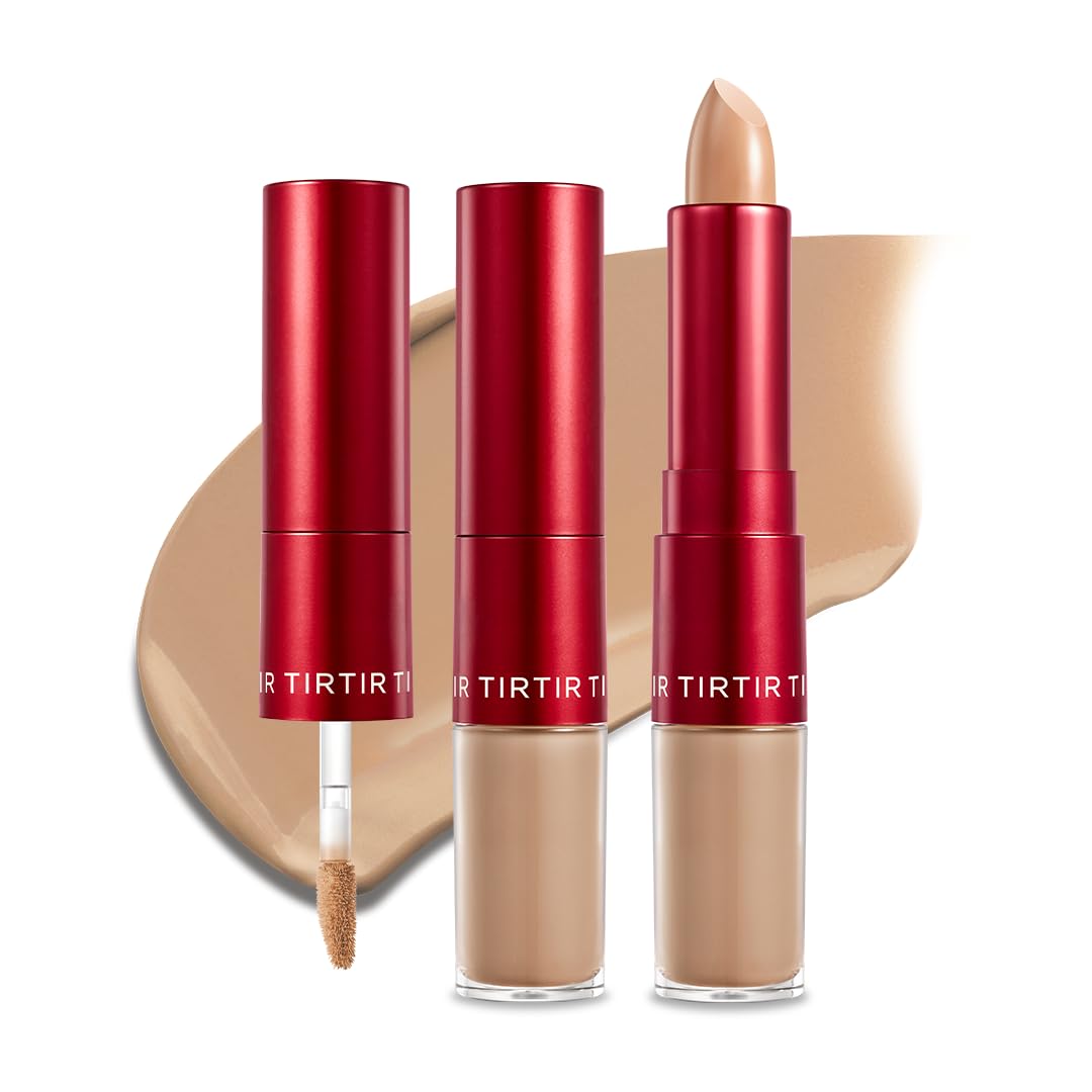 TIRTIR Glide&Hide Blurring Concealer - Creamy Dual Formula for Dark Circles & Wrinkles | #1N, 0.28 Oz