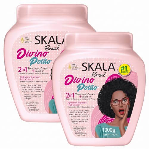 SKALA Divino Potão 2 in 1 Treatment & Leave-In for Curly & Coily Hair 1000g (Pack of 2) vegan