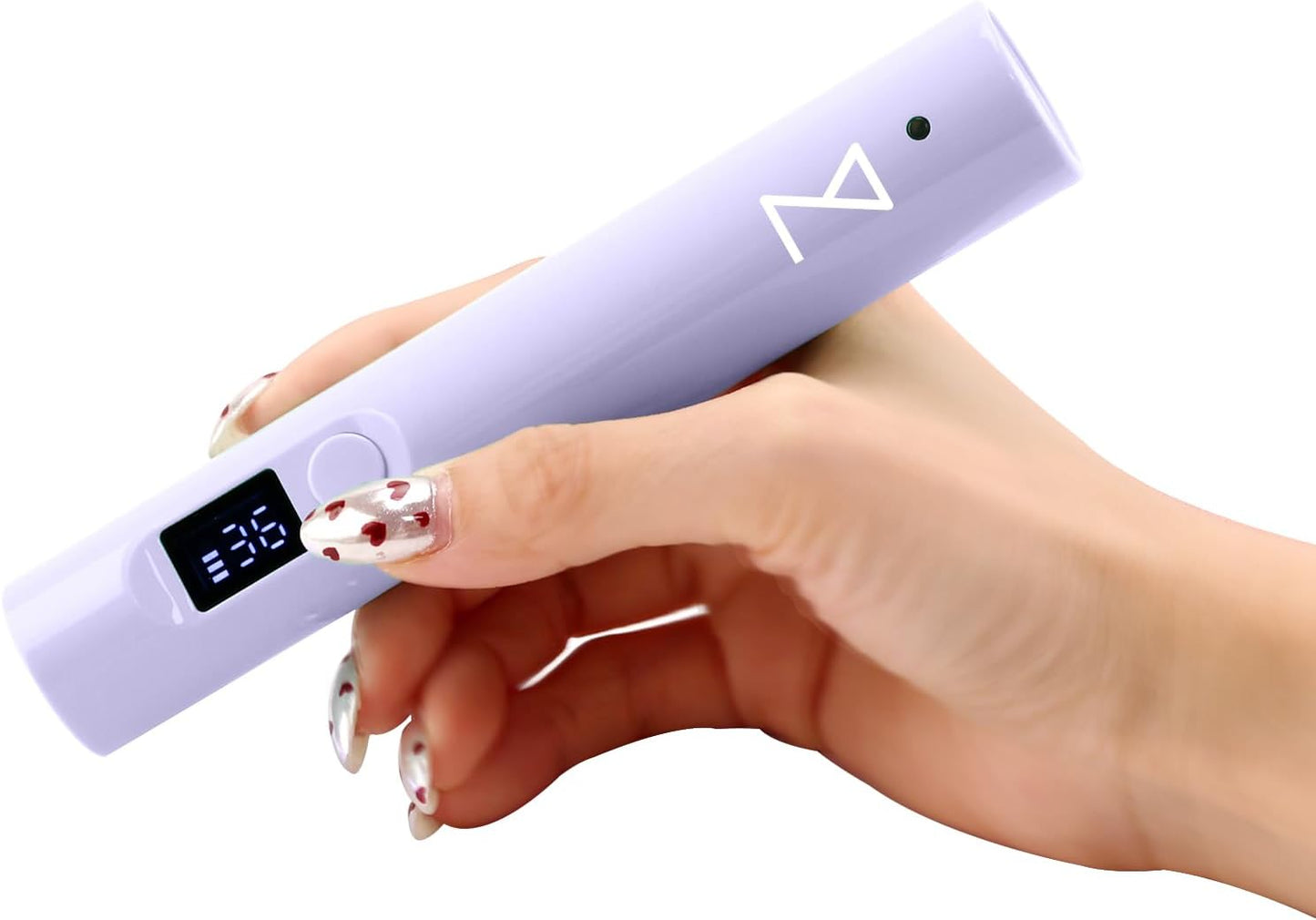 GlamCure GO Nail Flash Cure Lamp - LED & UV Nail Light with Focus Beam Technology | Portable & Adjustable (Violet)