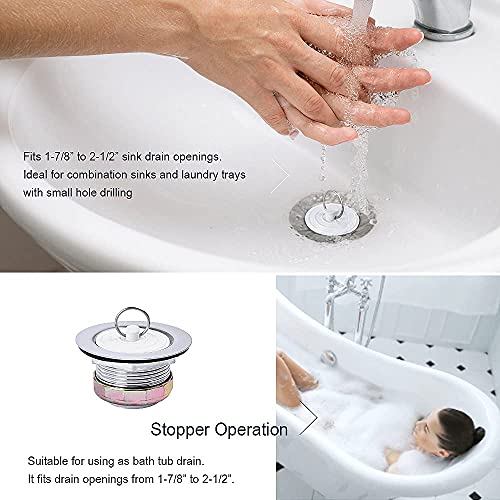 Stainless Steel Bathtub Drain Assembly with Wash Tray Plug