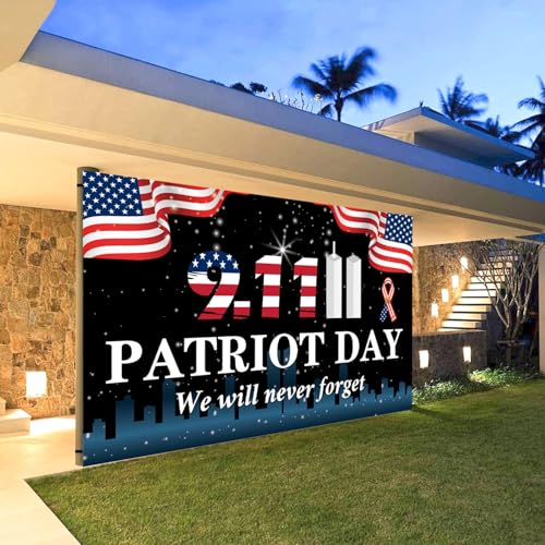 911 Patriot Day We Will Never Forget Banner - Large 72x43