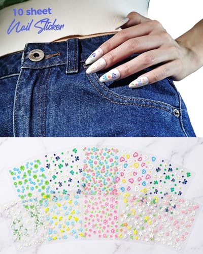 ABOLINE 24-Grid Nail Art Kit with 3D Charms, Rhinestones & Hawaiian Flowers