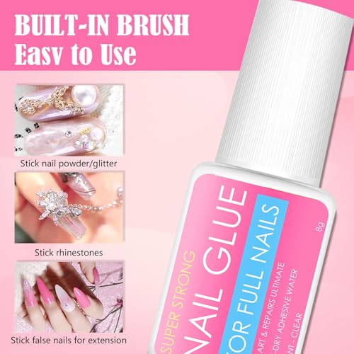 Professional Nail Glue for Press-On Nails - Long-Lasting Adhesive