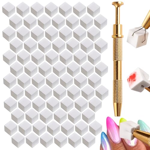150pcs Mini Nail Sponges for Ombre with Grabbing Pen – FSpronail