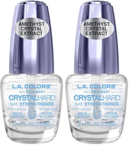 L.A. COLORS Salon Fabulous Crystal Hard Nail Strengthener 0.44 Fl Oz Pack of 2
