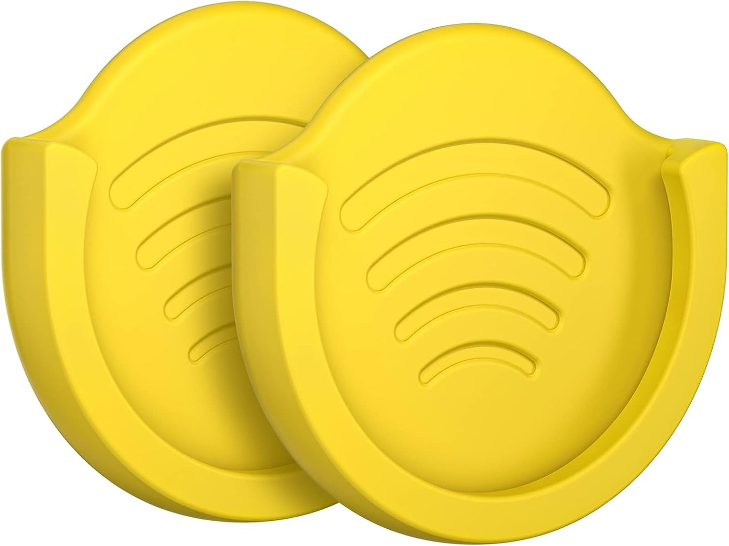 Pop-Tech 2 Pack Car Mount - Silicone Phone Holder with 3M Adhesive | Versatile for Wall, Dashboard, Office - Yellow