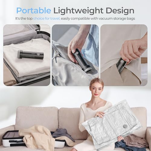 HOMOH Cordless Electric Vacuum Pump for Travel Storage Bags