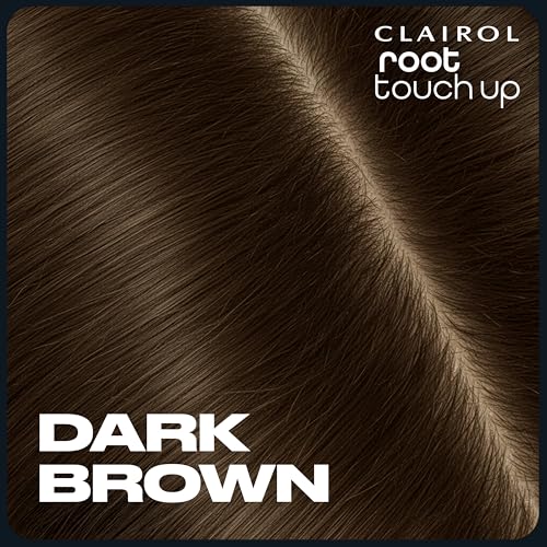 Clairol Root Touch-Up Temporary Concealing Powder, Dark Brown Hair Color | Ammonia Free | Instantly Cover Roots + Define Eyebrows | On-the-Go Compact with Mirror and Application Brush | Pack of 1