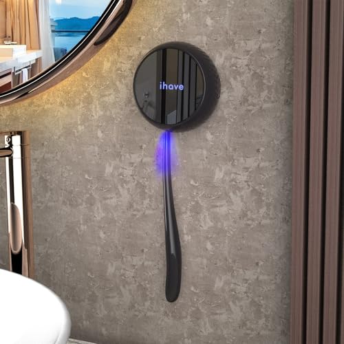 iHave Upgraded Black UV Toothbrush Sanitizer Wall Mount Holder