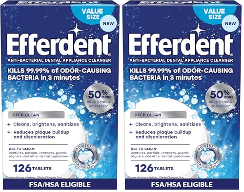 Efferdent Deep Clean Denture & Retainer Cleaning Tablets - 252 Count