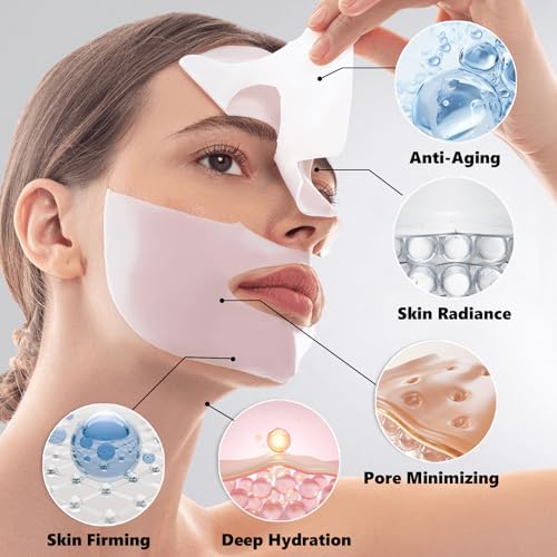 ABOTE Collagen Sheet Mask for Glass Skin, Firming & Hydration - 4 Pack