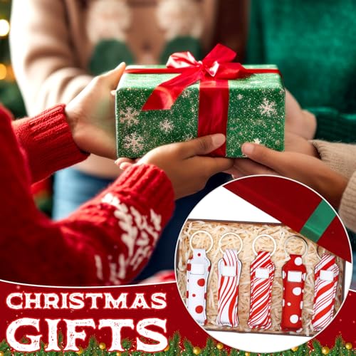 Candy Themed Christmas Lip Balm Set with Keychain Holder - 15pcs, Variation: Candy/15