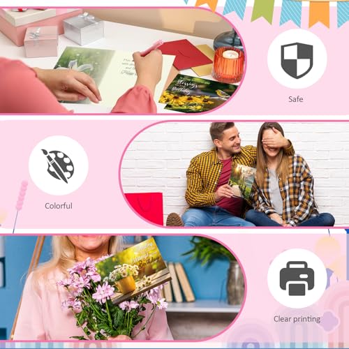 Gersoniel 24 Pack Religious Birthday Cards with Scripture