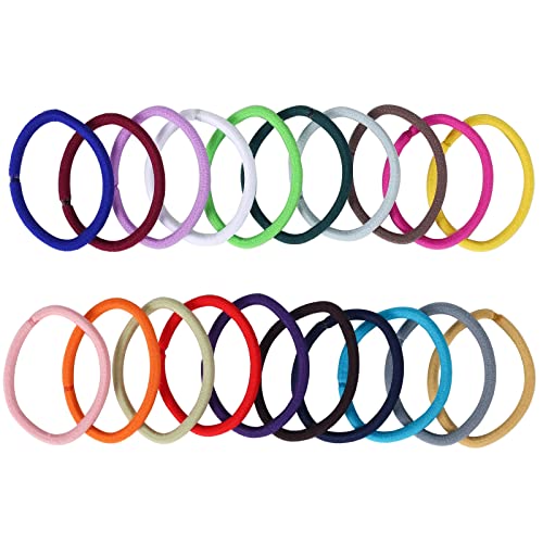 Sderoq 80PCS Colorful Hair Elastics, 6MM Thick Ponytail Holders