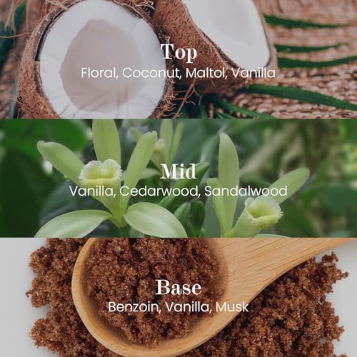 M&SENSE Natural Soy Candle - Vanilla Sandalwood - 5.3 oz Relaxing Aromatherapy Candle