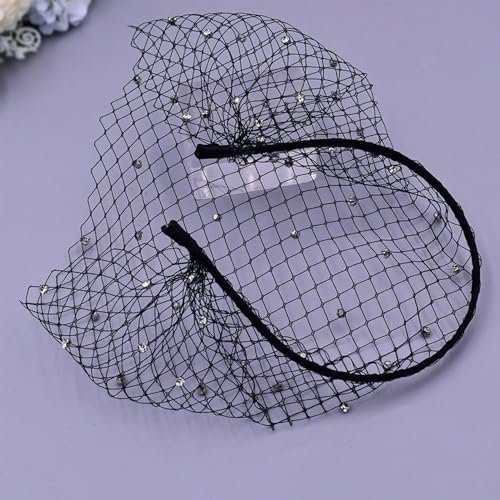 1920s Mesh Veil Headband Fascinator Hat for Women