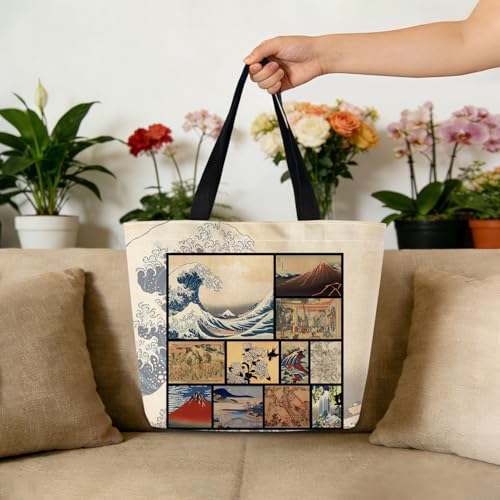 Katsushika Hokusai Tote Bag - Stylish Reusable Grocery Bag