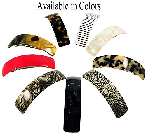French Amie Tokyo Curved 3.75 Inch Hair Clip Barrette for Women