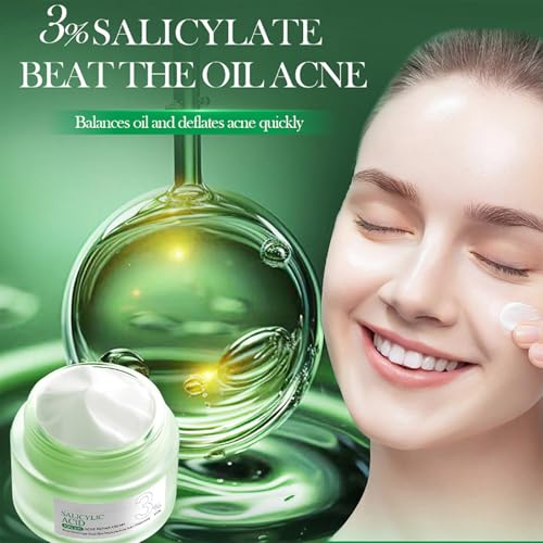 Grospe Salicylic Acid Repair Cream 1.78 Fl Oz - Acne & Pore Shrinkage Moisturizer for Oily Skin (Pack of 2)