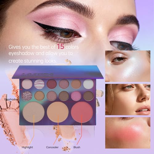 Venshun E Set Box Makeup Kit - All-in-One Travel Makeup Set for Teens